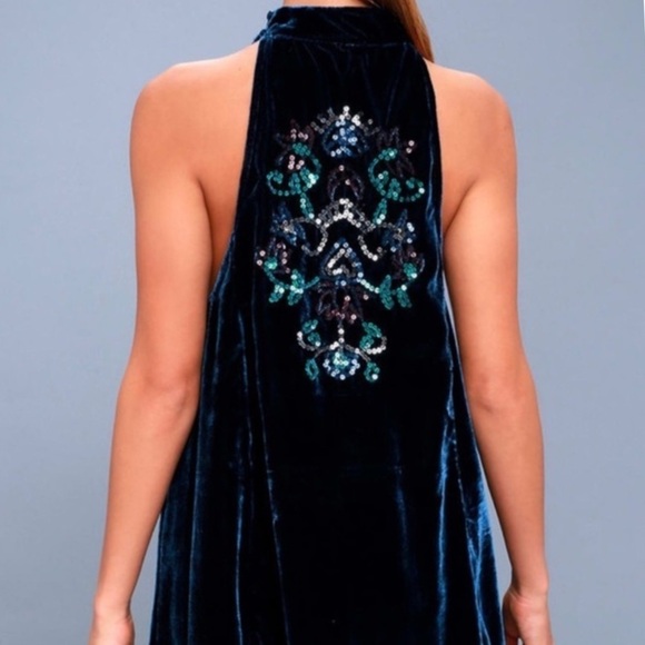 Free People Jill’s velvet sequin swing dress - Picture 2 of 14